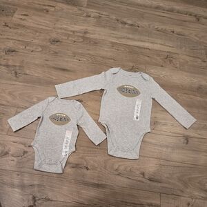 🌻 NEW Dad's #1 Fan Football Baby Bodysuits | NWT Multi Sizes Available NB & 24M